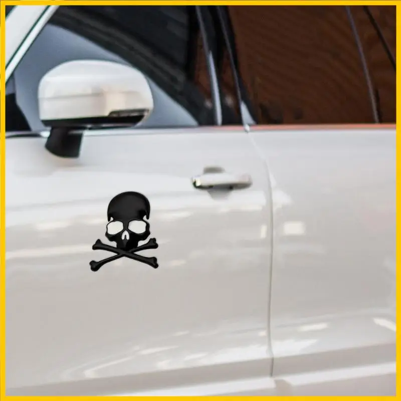 

G5AD Upgrades Cool 3D Skull Crossbones Metal Decals Skull & Crossbones Unique Auto Accessories for Car & Motorcycle