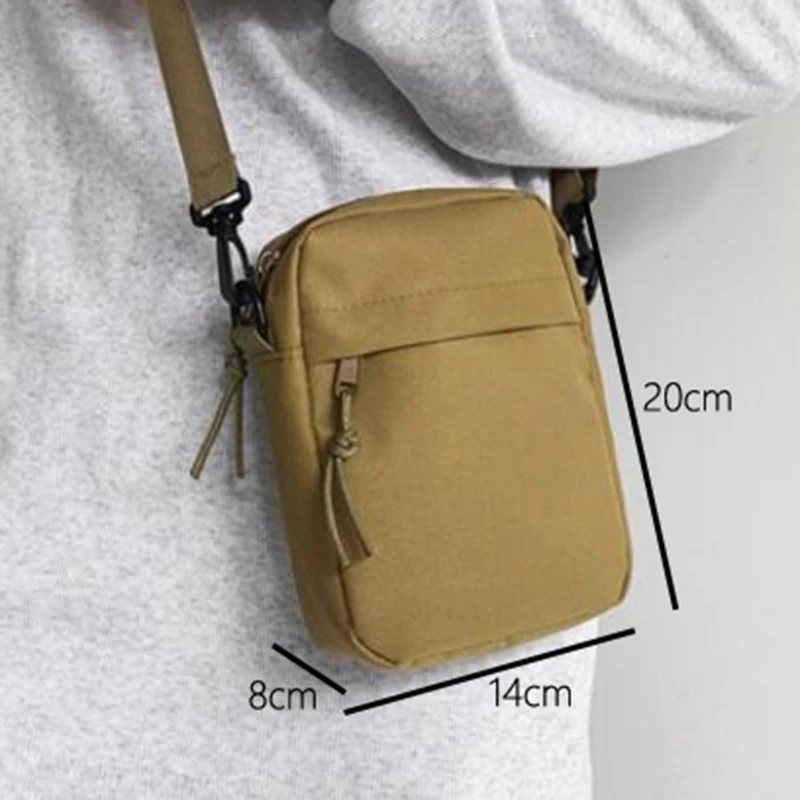 Messenger torby na ramię dla mężczyzn na co dzień płócienna mała torebka na ramię z zamkiem błyskawicznym prosta mała torba na ramię typu crossbody