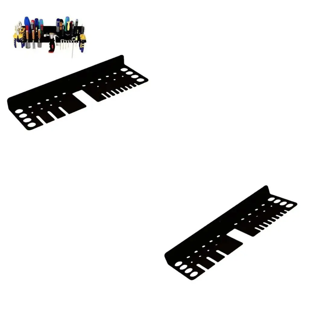 652F Space Saving Iron Tool Rack For Hanging Various Equipment In Garage Home Office Modern Design Easy To Install 40x12.5cm