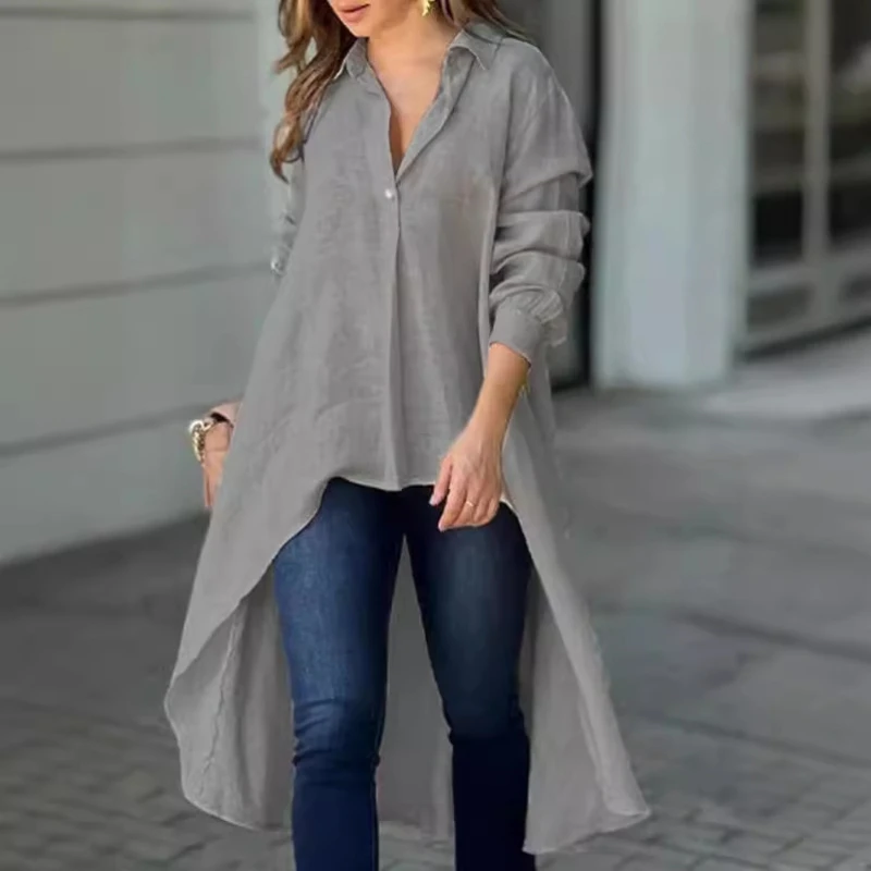 2024 Autumn and Winter New Styles Fine Elegant Blouses for Women Clothing Women\'s Elegant Long Sleeves Unusual Blouse T-shirt