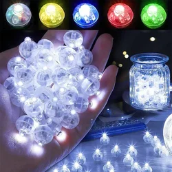 10-50Pcs Round RGB LED Flash Mini Balloon Light Tumbler Ball 6 Colors Luminous Lamp Lantern for Christmas Wedding Birthday Decor