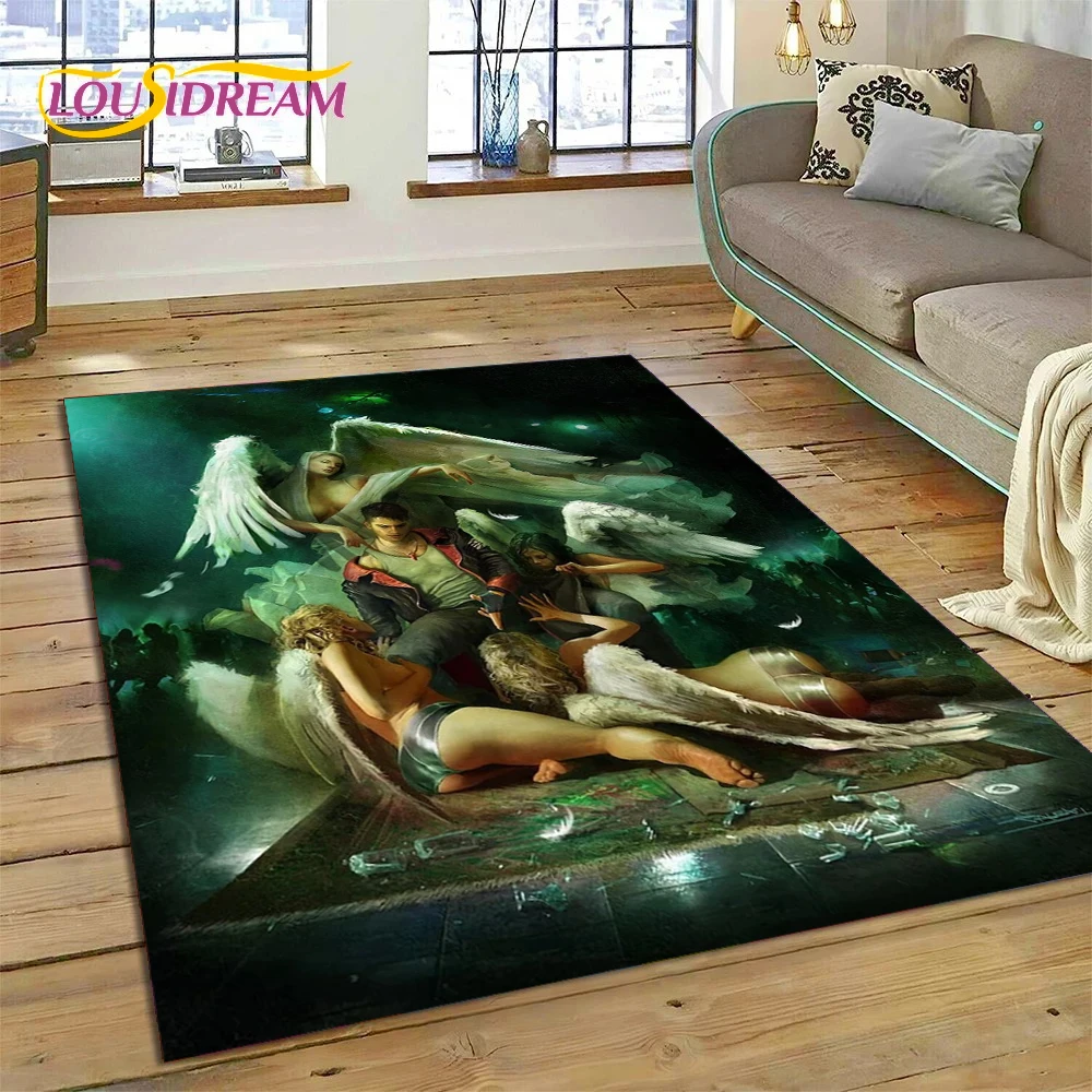 DMC Game 3D D-Devil May Cry Cartoon Carpet Rug for Bedroom Living Room Home Sofa Decoration,Children Game Large Decor Floor Mat