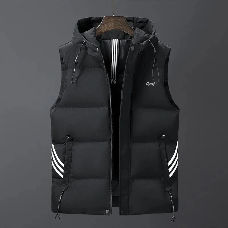 

Winter Golf wear Men's Vest golf Waistcoat Hooded Fashion Down Cotton Golf Jacket Loose Thicken Warm Men's Vest golf Coats 골프웨어