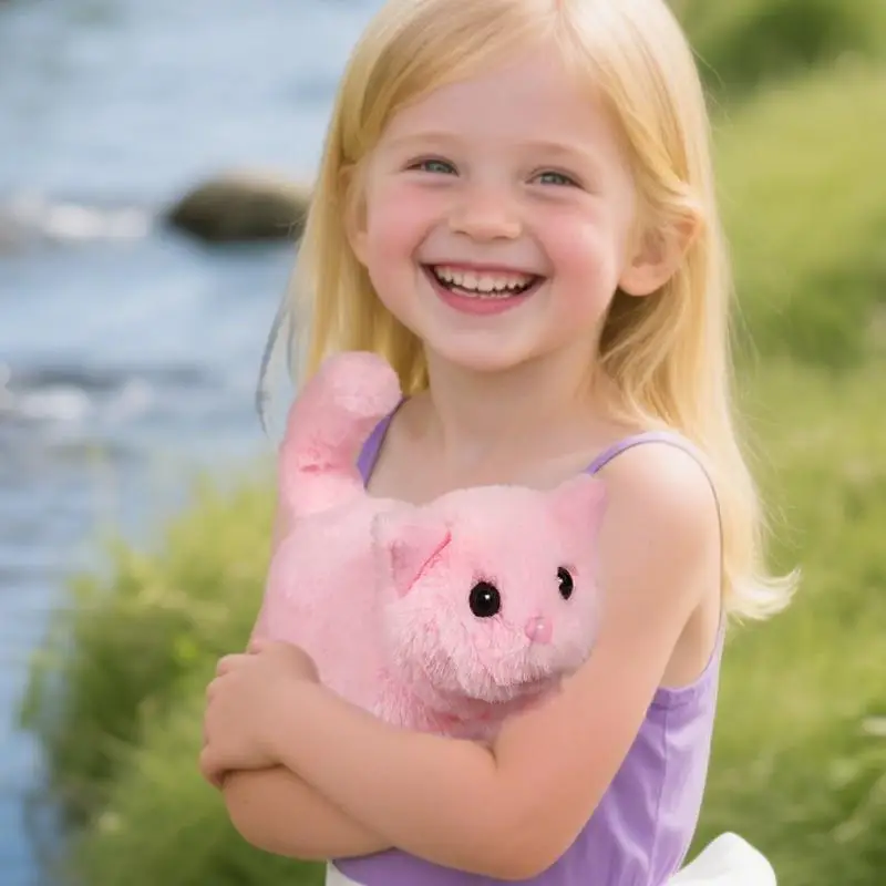 Gato Animal relleno Robot gato de peluche Robot juguete interactivo relleno Animal robótico gatito juguete para niños niñas niño pequeño