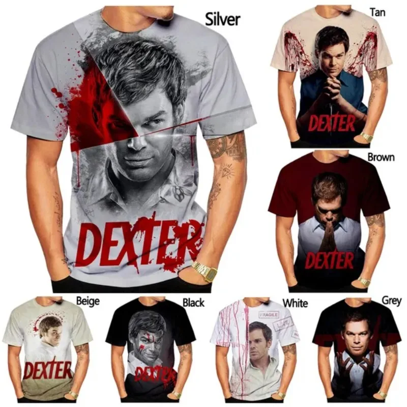 Dexter 3D Printed T-shirt Men\'s and Women\'s Short-sleeved Printed T Shirt Cosplay Men\'s Clothing Haikyuu T-shirt for Men Tee