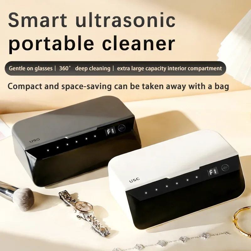 Cleaner for Glasses Denture Retainer Jewelry Automatic Eyeglass Jewelry Sonic Cleaning Machine