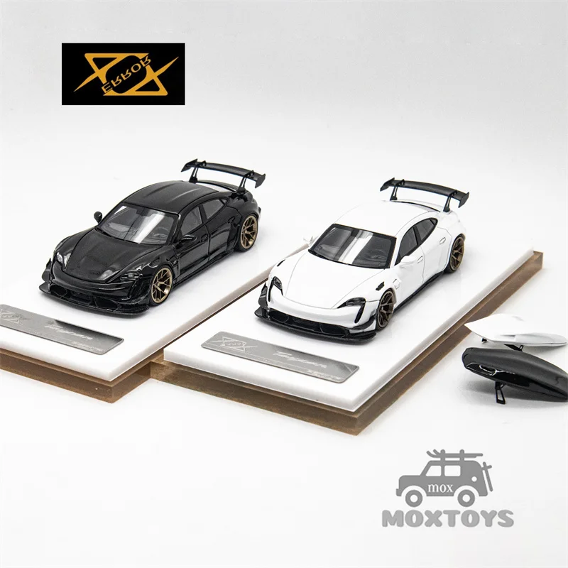 404Error x ZEPHYR 1:64 Taycan Black / Pearl white limited399 Resin Model Car