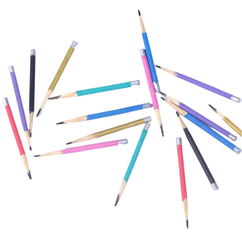 Juego de 10 piezas de bolígrafos de colores en miniatura, juguete para jugar en casa de muñecas, material escolar de simulación para niños y decoración del hogar