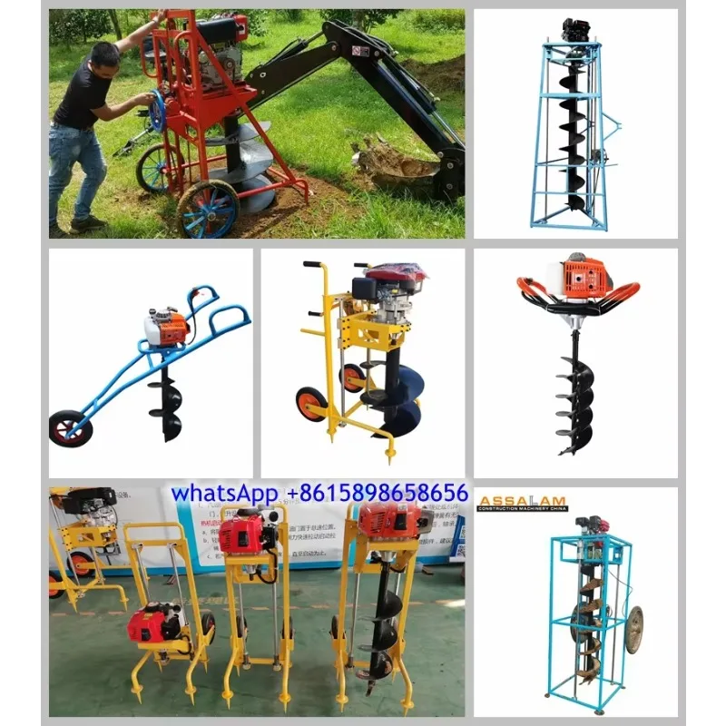 【Best-selling】Powered Garden Fence Post Hole Digger Machine Hand Held Earth Auger Drill For Planting