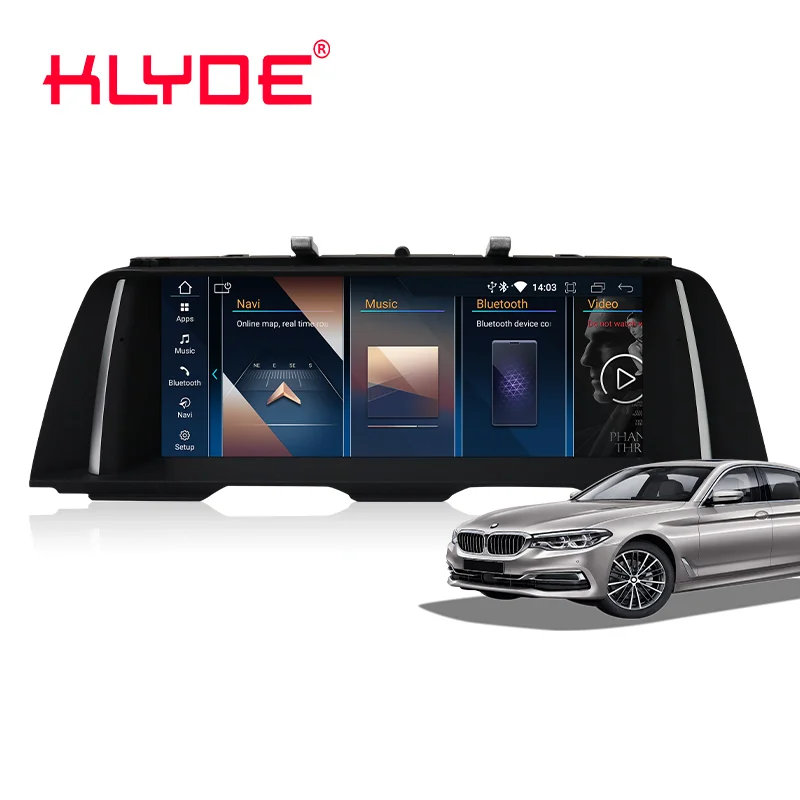 

For BMW 5 Series F10 F11 NBT CCC CIC EVO Carplay Android 12 Car multimedia player KLYDE 10.25/12 inch original screen