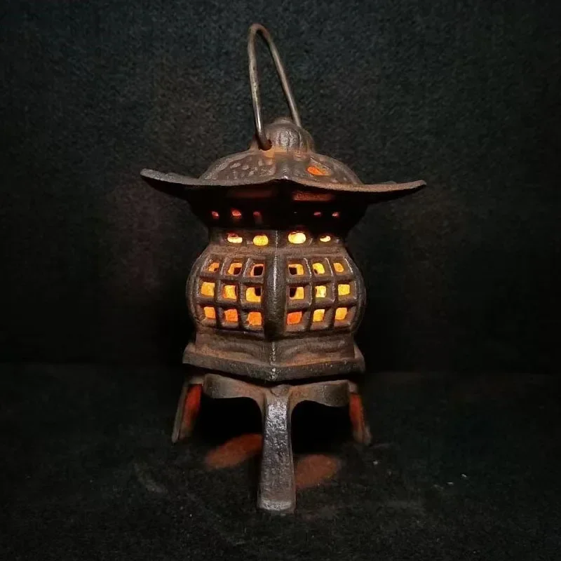 Retro Nostalgic Craft Iron Handle Beam Guardrail Candlestick Aromatherapy Stove Courtyard Desktop Decoration Lighting Supplies