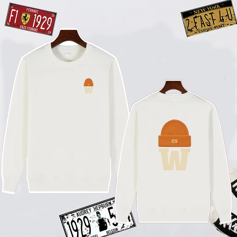 Sweat à capuche épais à col rond pour vêtements saisonniers d'automne et d'hiver, Style confortable