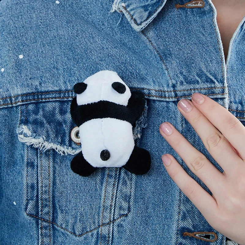 Schattige Panda hoofdband elastiek voor hoofdlus pluche scrunchie haarspeldjes broche brace 40JC