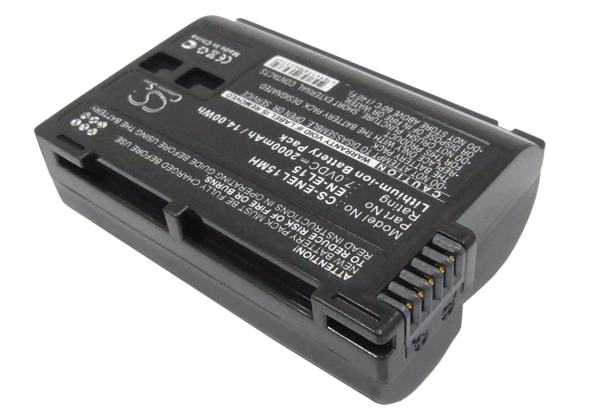 CS batería de cámara para Nikon Coolpix D7000 D800 Digital SLR D800E D600 610 7000 7200 7100 750 810 se adapta A EL-EL15c A B 2000mAh
