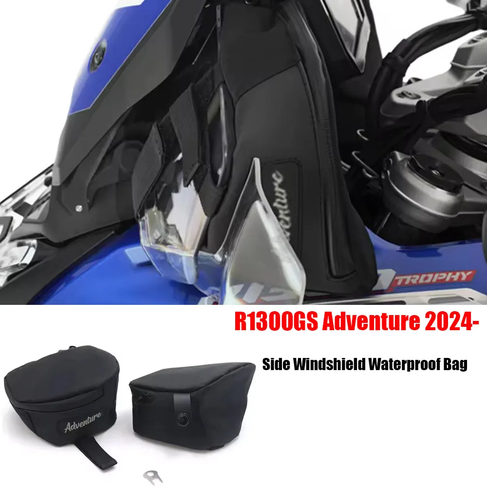 For R1300GS Adventure Wind Deflector Bag Set Storage Tool Bags R 1300GSA ADV 2024- Motorcycle Windscreen Side Waterproof Bag
