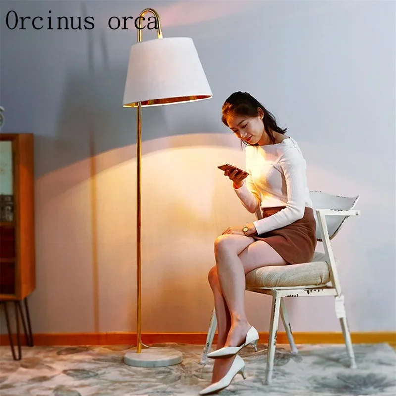 Nordic simple modern fishing lamp vertical desk lamp living room bedroom lamp dimming light floor lamp Postage free