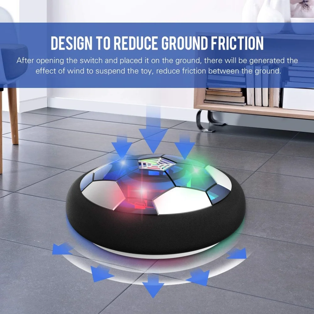 تحوم كرة القدم لعب للأطفال كرة القدم الكهربائية العائمة مع ضوء LED الموسيقى كرة القدم لعبة في الهواء الطلق ألعاب رياضية للأطفال #3
