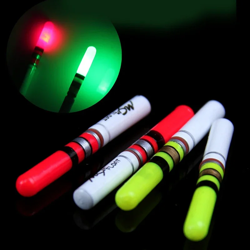 2 Pcs Night Fishing Float Tail Light LED Tail Electronic Luminous Float Suitable Night Fishing Fishing Accessories