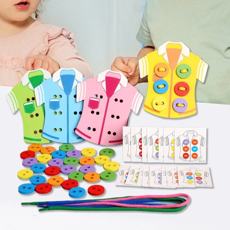 Material Threading Board Toy for Kids Develops Concentration Logical Reasoning Training Toy Children Christmas Gift