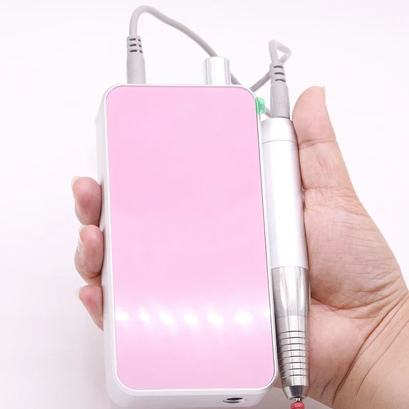 Nail Professional Drill Rechargeable High Quality Portable ABS Handpiece Custom Logo 35000RPM Manicure Strong Nail Drill Machine