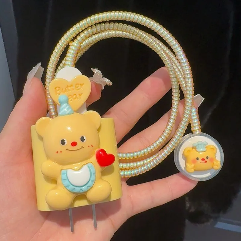 New Cartoon Butter Bear S11 Watch Data Protection Case for iwatch S11 S10 20W Charging Head Ultra3