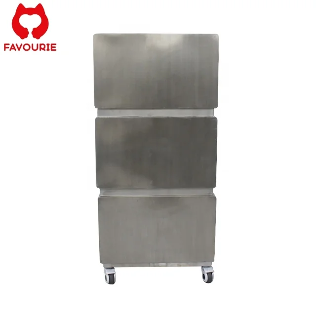 Jaula veterinaria para gatos FAVOURIE Pujia PJML-03 Jaulas veterinarias de acero inoxidable 304 de 3 niveles y 3 capas Jaula hospitalización para gatos