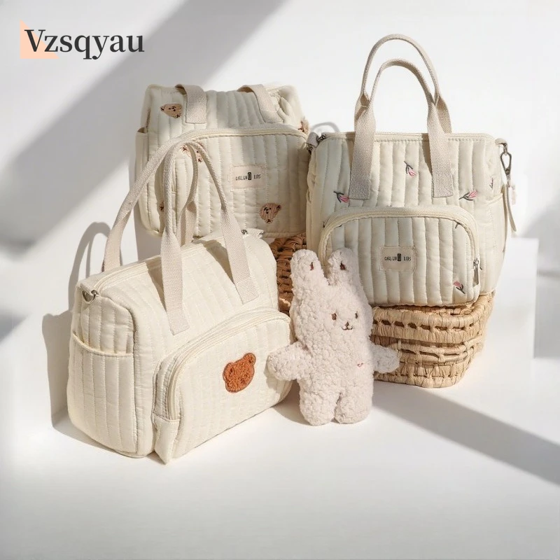 Large Mommy Bag Baby Organizer Maternity Pack Diaper Handbag Embroidered Women Shoulder Crossbody Bag Hospital Travel Mother Kid