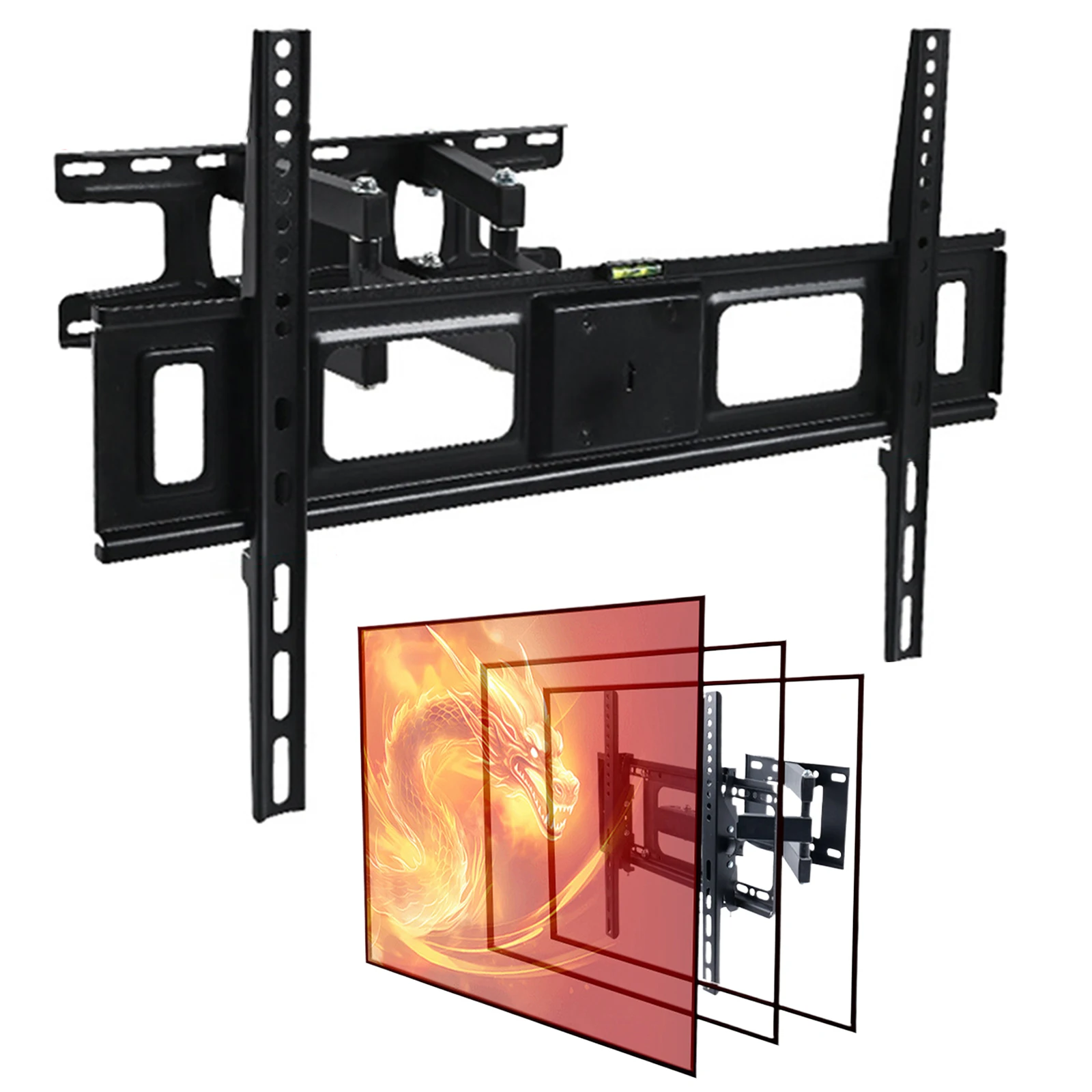 

Кронштейн для телевизора с поворотом и наклоном, настенное крепление с длинным кронштейном для телевизоров 26-80 дюймов