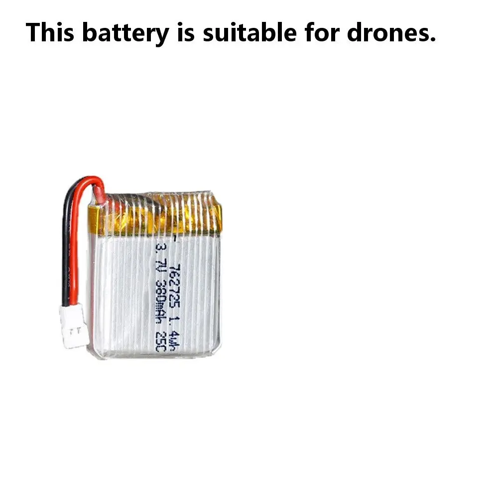 Rechargeable 3.7V 762725 20C 380Mah Li-Polymer Li Battery For Photography Drones SYMA X5 RC Drone X5SW X4/H107D X5SC Drone Pack