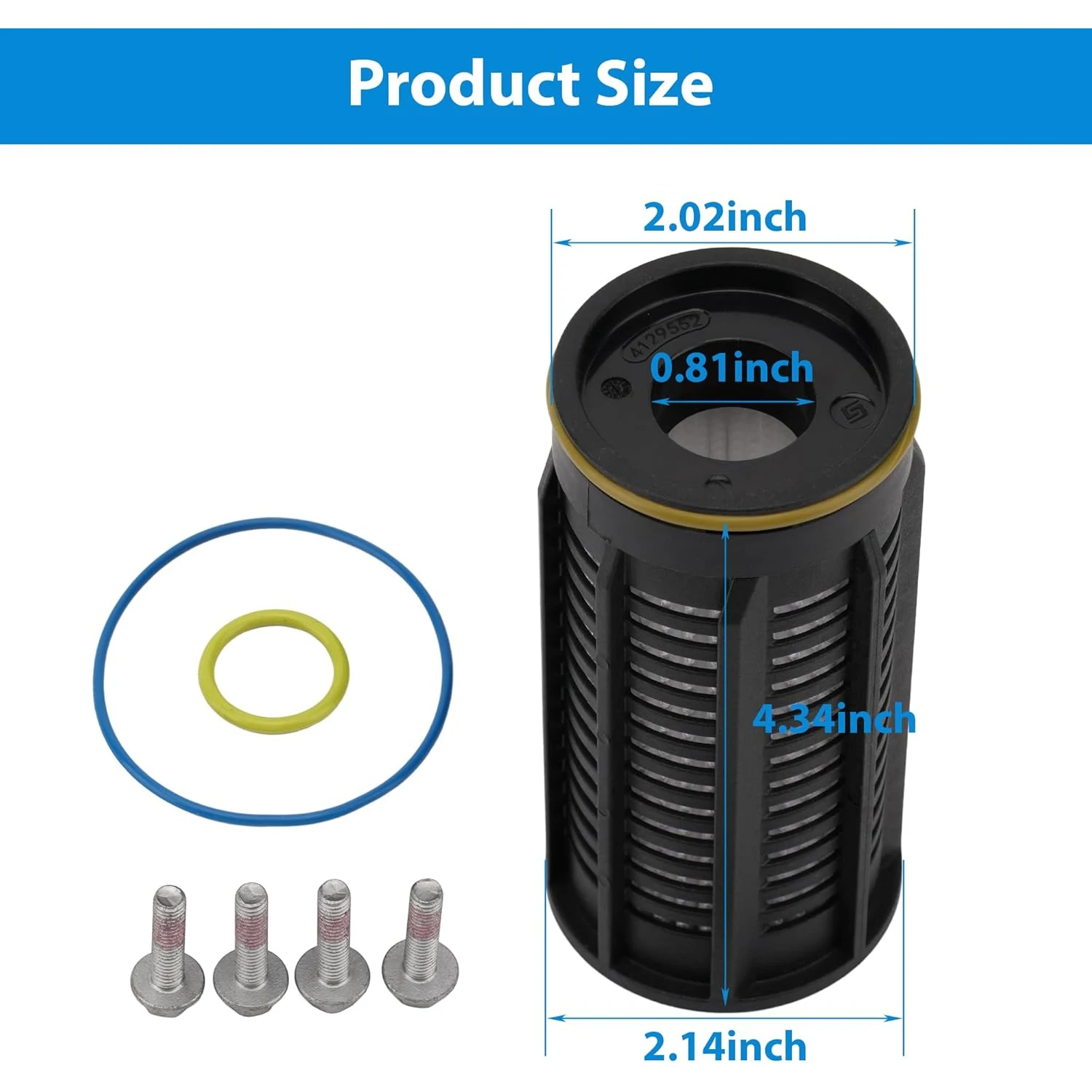 Automatic Transmission Fluid DCT Oil Filter Kit 24045729 Compatible with Chevrolet Corvette C8 LT2 Stingray 6.2L 2020 2021 2022 view 4