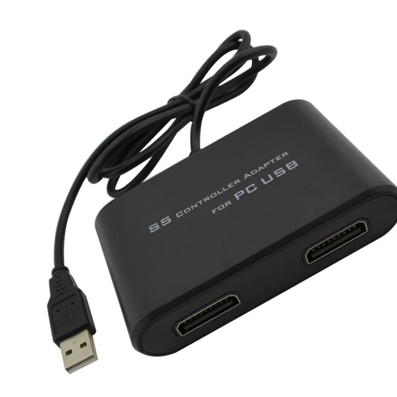 USB Controller Adapter For Sega Saturn SS Controller Game Pad To PC USB Adapter Dual Port