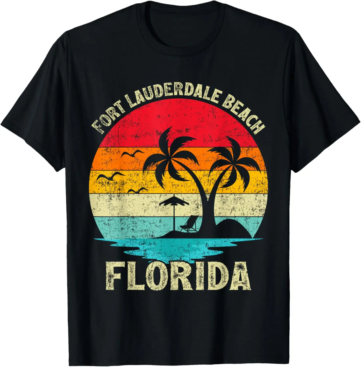 Family Vacation Vintage Retro Florida Fort Lauderdale Beach T-Shirt