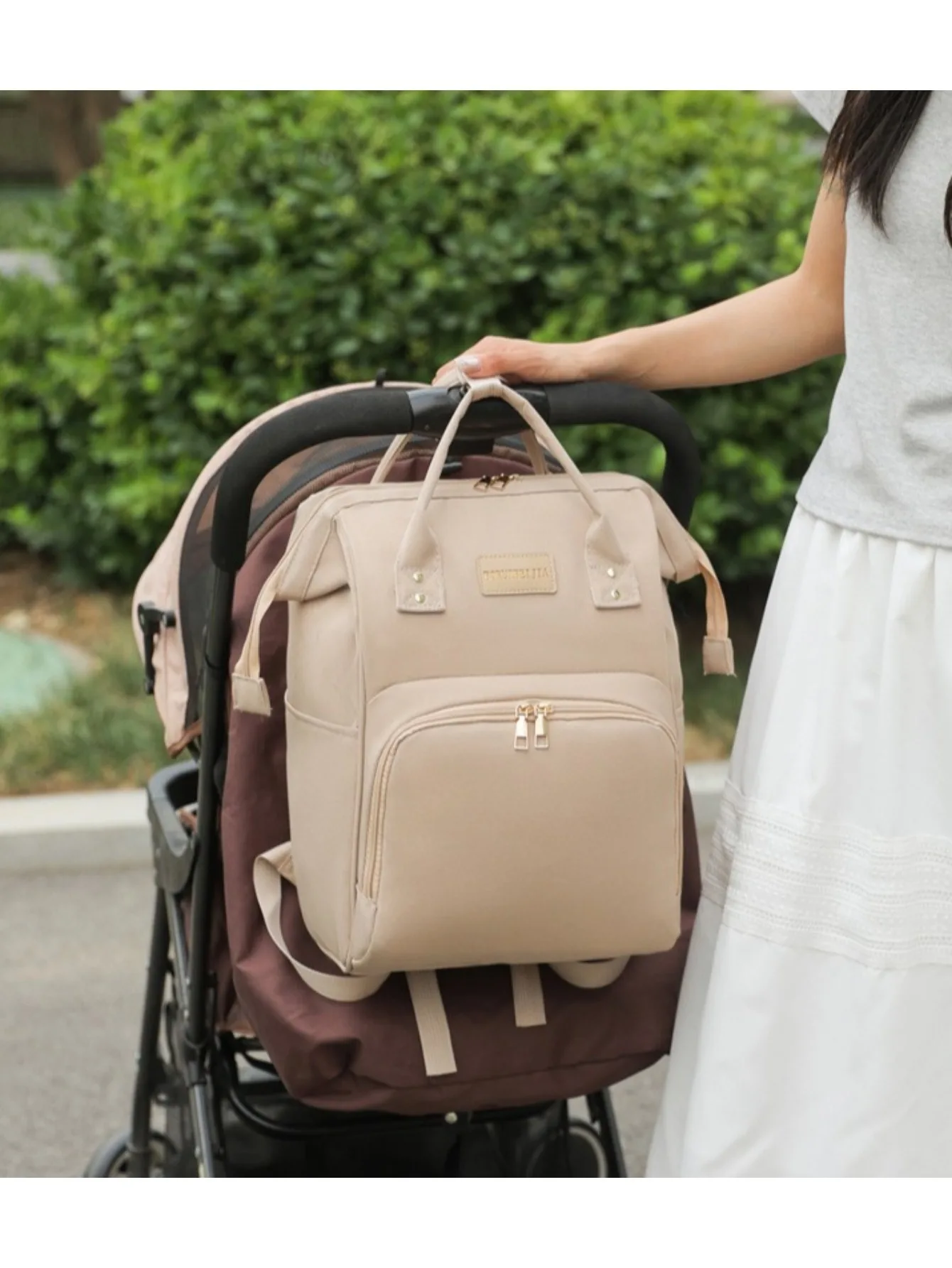 Mochila pañalera impermeable para viaje – Compatible con cochecito - imagen 3
