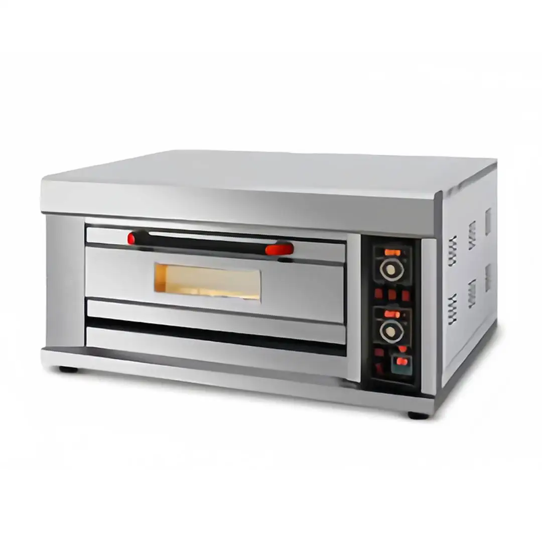 Proveedor de China Horno de pizza comercial para ventas al por mayor Hornear pan Pizza 1 cubierta Horno eléctrico/gas Precios del horno de panadería