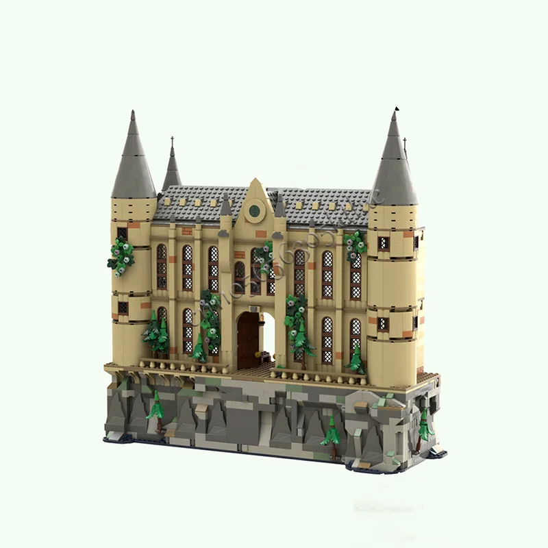 

City Street Scene MOC Castle Viaduct Entrance Merged Building Block Model Children Diy Educational Surprise Toys Christmas Gift