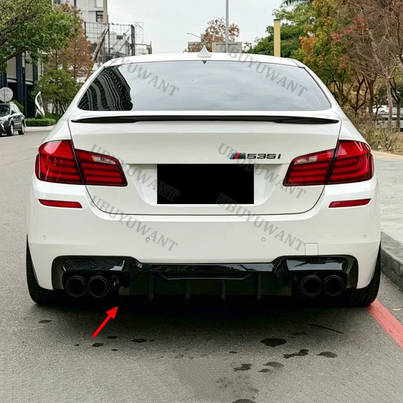 For BMW F10 F11 M-Tech Sport 2011 2012 2013 2014 2015 2016 rear lip modified black rear spoiler diffuser splitter car kit