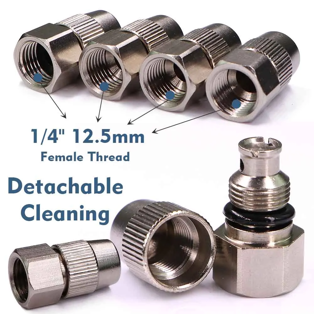 1.0-1.8mm 1/4" Misting Cooling Nozzles Brass Adjustable Atomization Sprayer Adapter for Garden Irrigation Agriculture Watering