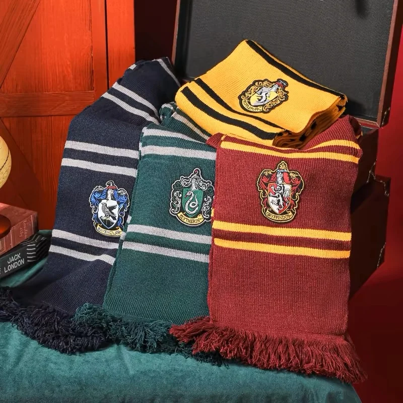 Hot Sale Harried Potter Kids Adult Gryffindor Long Scarf Ravencla Hermione Slytherin Huffle Scarf Warm Unisex Birthday Gift