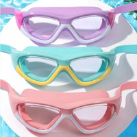 Protective Goggles for Boys and Girls Learning To Swim Anti Fog Large Frame Comfortable Silicone for Pool Beach Training