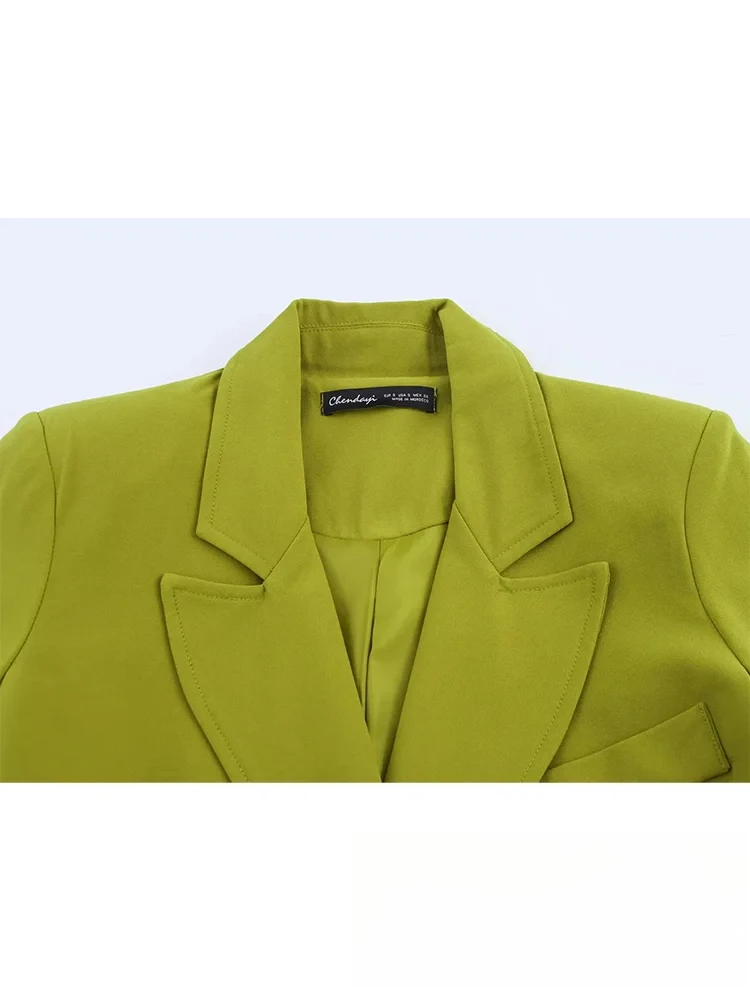 KONDALA Office Lady Chic Solid Women Suit Sashes Lace-up Pockets Slim Blazer Flare Pants New Fashion 2025 Spring Summer Sets