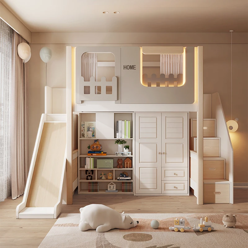 

Верхний нижний стол Комбинация Молодежный многофункциональный Детский высокий и низкий двухъярусный столик Маленькая квартира Двухствор