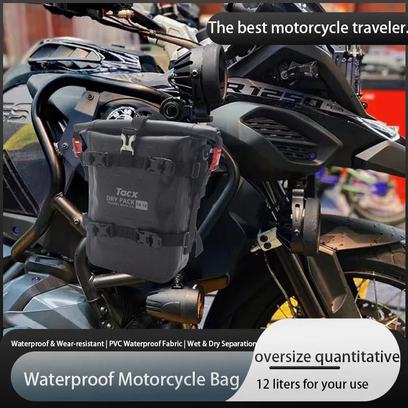 Motorcycle Universal Waterproof Bag Large Capacity Side Hanging Bag Quick Release Tail Bag for BMW R1250GS R1200GS  Honda Shadow