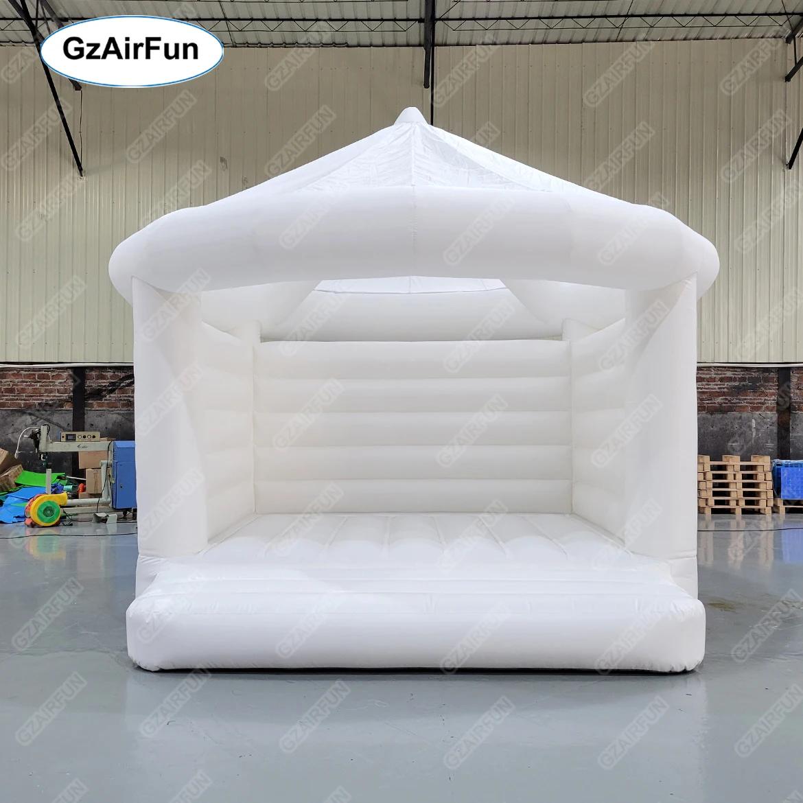 Custom Commercial Pvc Adult Wedding Castle Inflatable Bounce House White Bounce House Pastel Color Bouncy Castle