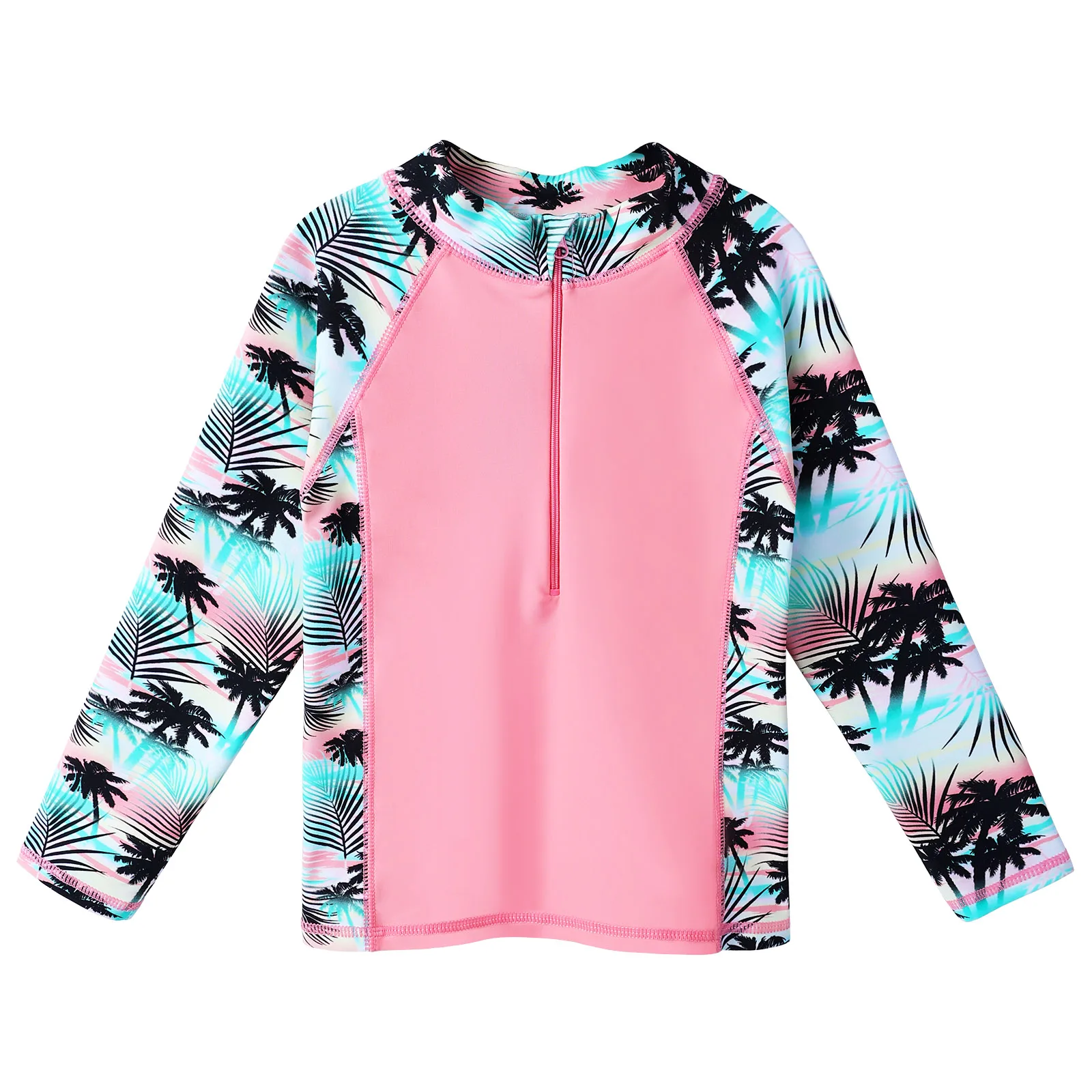BAOHULU Kids Three Pieces Swimwear Teens Swimsuit UPF50+ Sun Protective Swimming Suit with Hairband Summer Beach Wear Rashguard