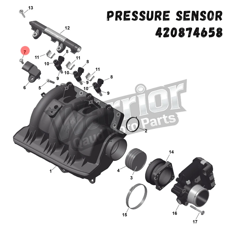 420874658 PRESSURE TEMPERATURE SENSOR,FOR SEA-DOO SPARK 60 90 TRIXX 1UP 2UP 3UP HO ACE 2022-2026,JET SKIS PARITS - view 2