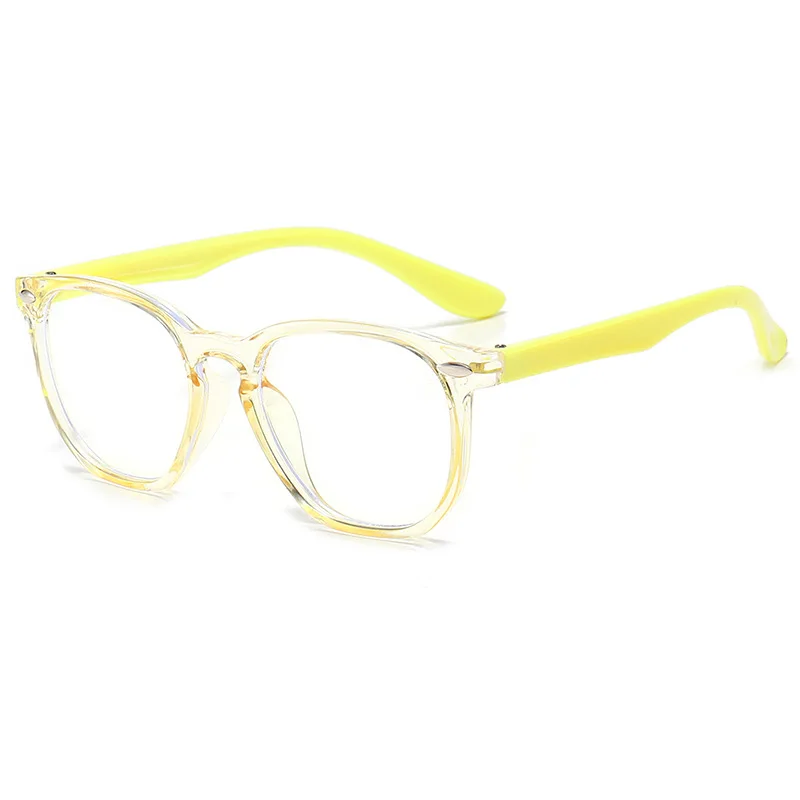 투명 라운드 컴퓨터 안경 어린이 안티 블루 라이트 직사각형 안경 차단 광학 스펙터클 안경 어린이를위한