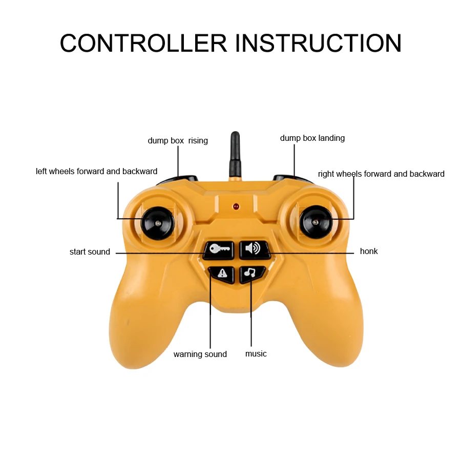 Camión volquete de ingeniería de radiocontrol para niños, juguete de vehículo de construcción, 2,4 Ghz, modelo 3-4-5-6-7-8-9