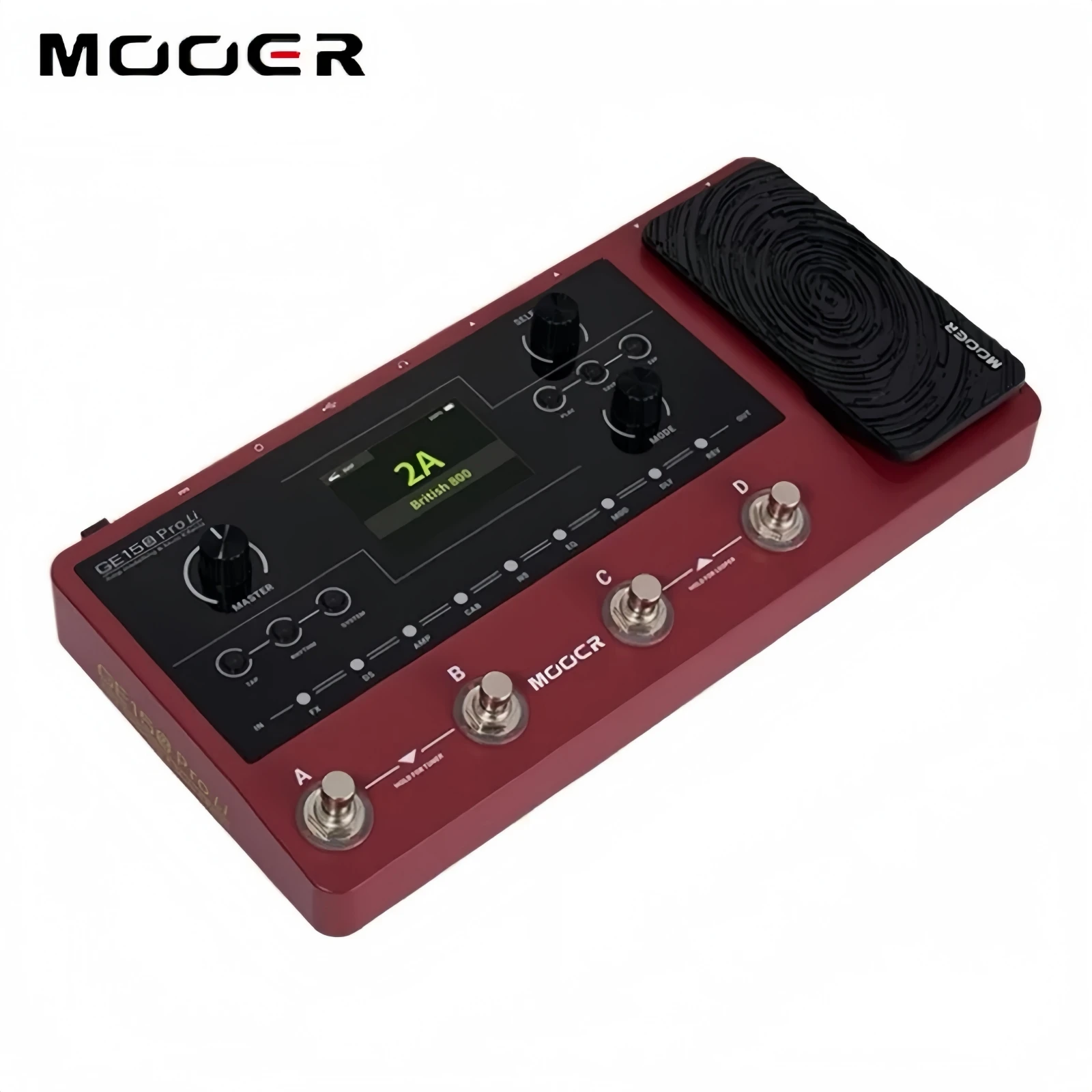 MOOER GE150 Pro Li Guitar Amp Modeling Multi Effects Pedal Built-in Battery 200 Presets 151 Effects 55 Amps IR Loader Looper
