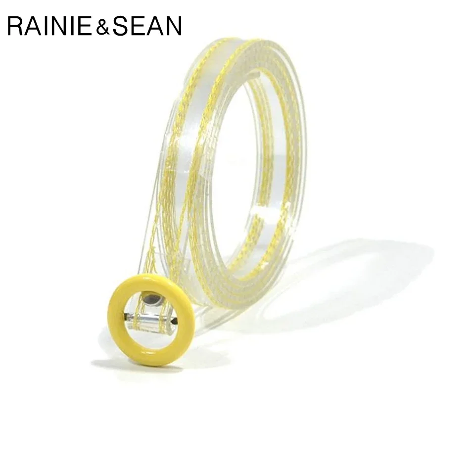 

RAINIE SEAN Yellow PVC Belts for Women Transparent Candy Plastic Thin Belt Ladies Smooth Buckle Fashion Female Strap for Dresses