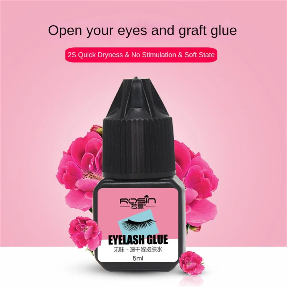 Portable Grafting Eyelash Extension Cosmetics Practice Glue Clear-white Black Eyelash Extension Glue Semi-permanent 5ml